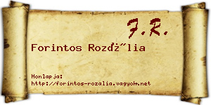 Forintos Rozália névjegykártya