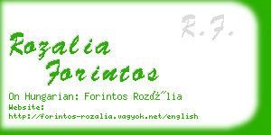 rozalia forintos business card